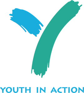 An old version of the Youth in Action logo, showing the letter Y in a paint brushed style.